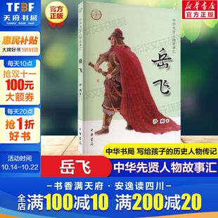 故事青少年儿童文学正版 岳飞 阅读经典 中华先贤人物故事汇中华书局人物名人传记成长励志必三四五六年级小学生课外书推荐 书籍 沙爽