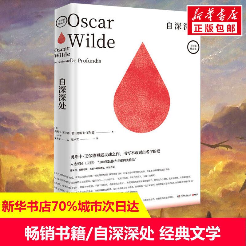 自深深处 精装 奥斯卡王尔德著 梁永安译 夜莺与玫瑰你一生的故事写给昔日爱人外国文学经典书籍 湖南文艺出版 新华书店正版图书籍
