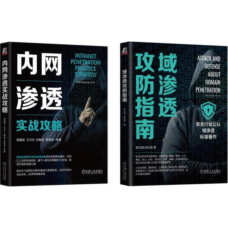 套装2册 内网渗透实战攻略+域渗透攻防指南 刘隽良 谢兆国 张秋圆 红蓝攻防标准实战指南 局域网 网络安全 行业标准