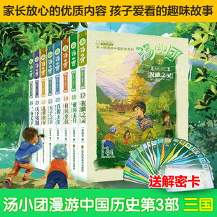 汤小团 谷清平正版 阅读历史读物儿童文学掉进书里 小学生三四五六年级课外书推荐 汤小团漫游中国历史第三部纵横三国卷17 24共8册