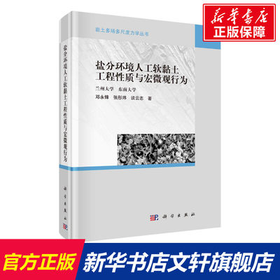 【新华文轩】盐分环境人工软黏土工程性质与宏微观行为 邓永锋//张彤炜//谈云志 正版书籍 新华书店旗舰店文轩官网 科学出版社