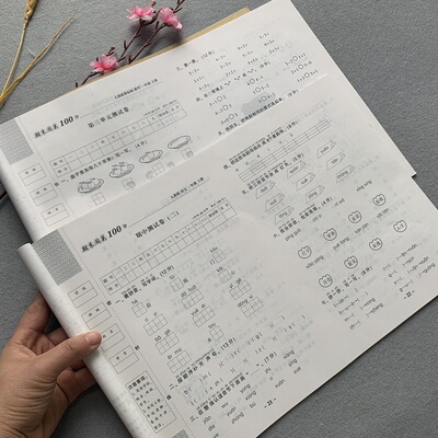 新版小学生一年级上册语文试卷+数学试卷全套2本人教版RJ1年级上册语文数学教材课本同步练习册达标卷单元期中期末总复习模拟卷子