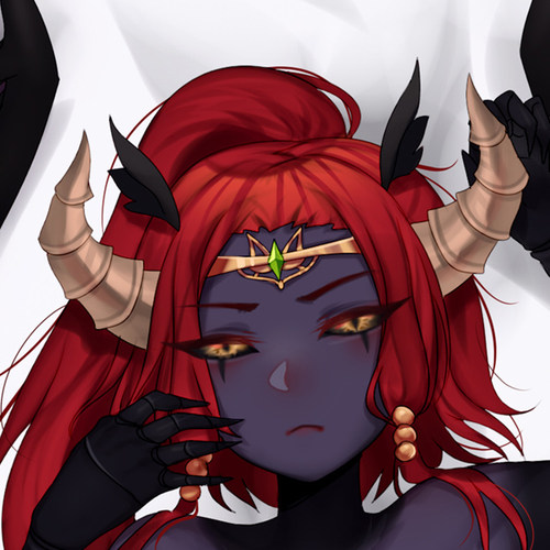 魔物娘小岛eydis nidhoggr动漫抱枕 等身长抱枕靠垫 枕头枕套定制