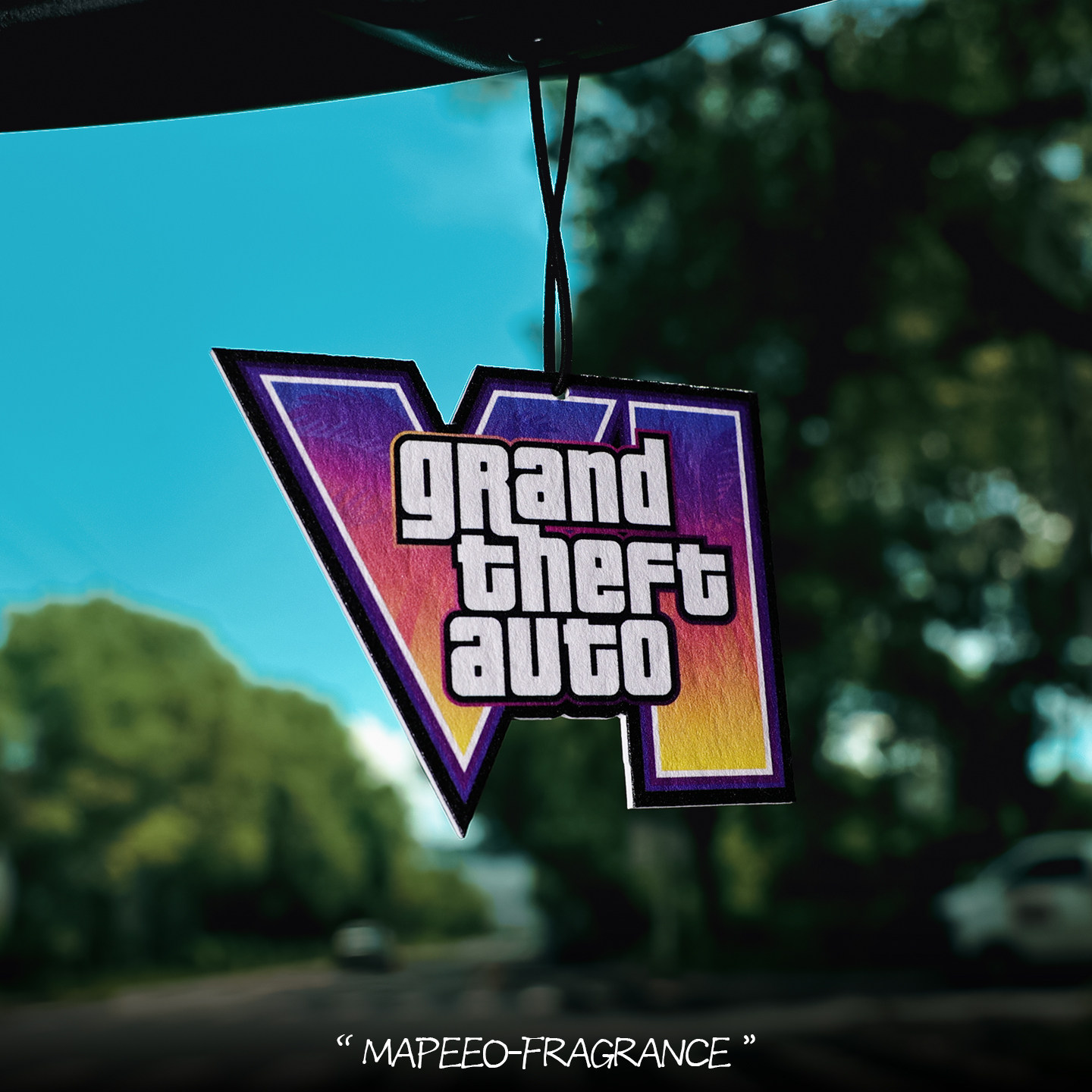 潮人改装车GTA VI香片R星游戏周边后视镜挂香去异味汽车香氛卡片