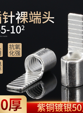 C45-10片型插片DZ47空开紫铜插针铜鼻子 冷压接线端子焊接50只/包