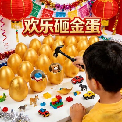 2026新年砸金蛋敲敲乐盲盒礼盒