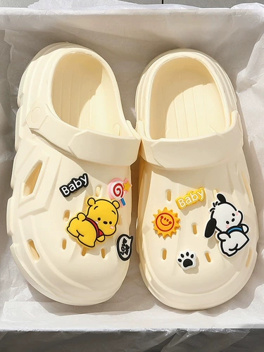 Ультрамягкие женские тапочки в стиле Crocs, нескользящие пляжные мюли на платформе подходит для мужчин и женщин, мужские тапочки, коллекция 2026 года, подходят для носки на улице, женский стиль, закрытый носок