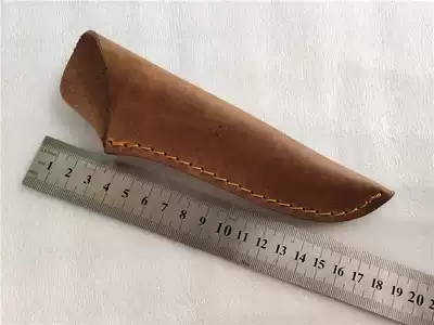Cowhide knife cover leather knife shell universal scabbard protective cover outdoor straight knife set Crazy Horse skin sheath