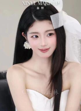 复古网纱蝴蝶结丘林超大飘带