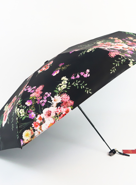 宏达五折超短超轻小巧黑胶晴雨两用防晒防紫外线雨伞遮阳伞太阳伞