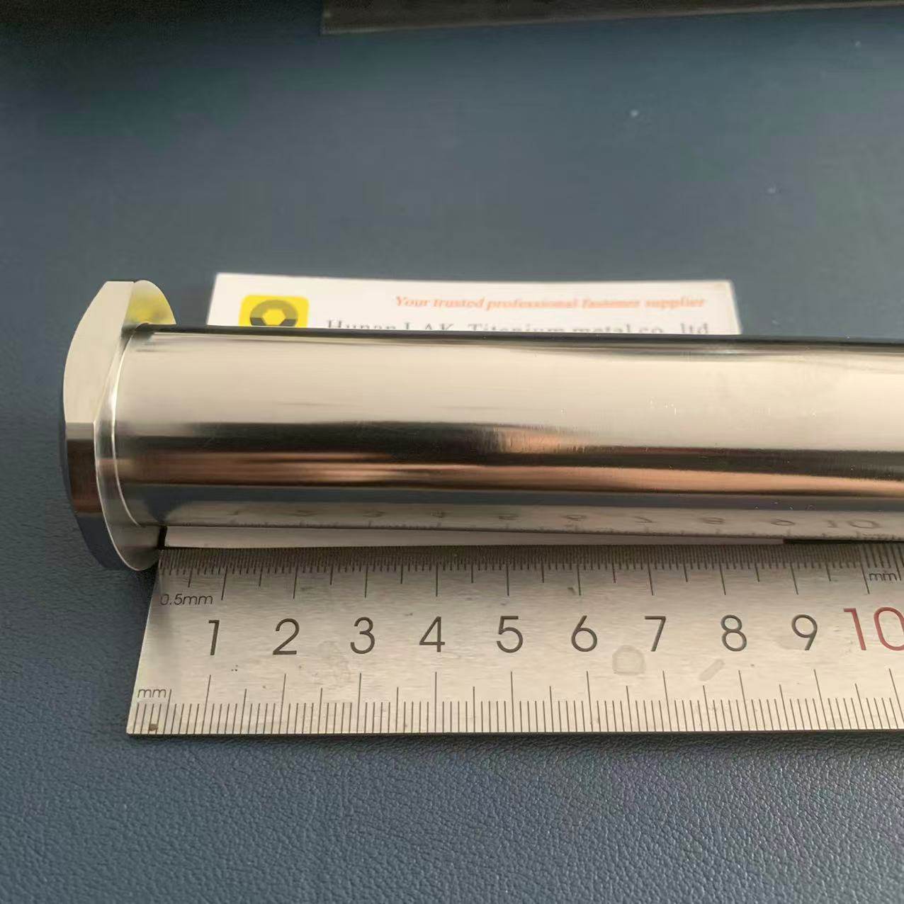 订做 摩托车用圆头切边通孔钛合金轴 M24x1.5x340 头40x6 杆子28