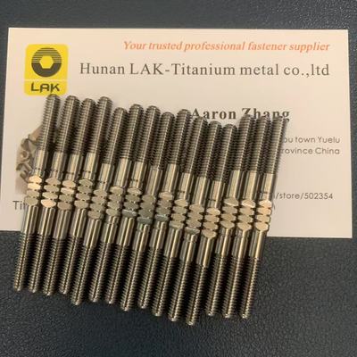 模型用正反牙钛合金正反牙拉杆链接杆 M4x50 四方对边4mm 牙长14