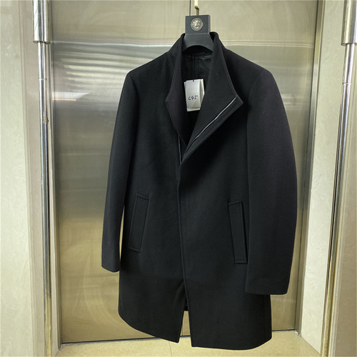 冬季男士中长款毛呢大衣保暖