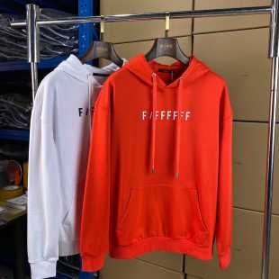 C02 连帽百搭红色上衣白色打底衫 春季 福利纯棉卫衣男女情侣长袖