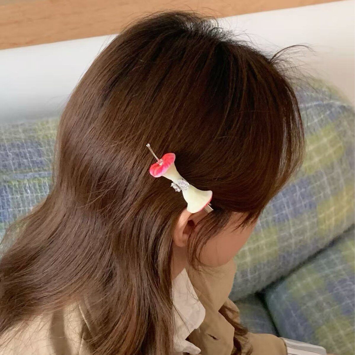 甜酷风苹果核发卡个性轻奢款发卡饰品ins风小众设计款发卡发夹女