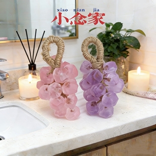 小念家 成品水晶葡萄串香皂透明洗手皂沐浴仿真水果 手工皂