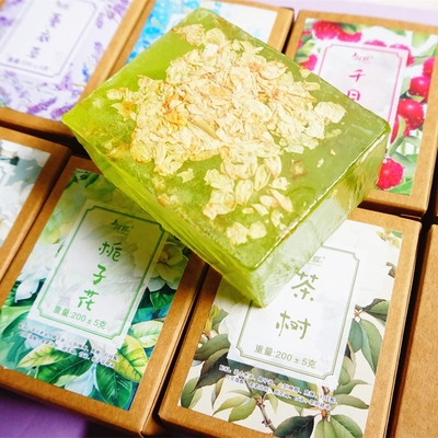 小念家的手工皂！林蝶鲜花精油皂200g云南景区同款牛皮纸盒洗脸皂