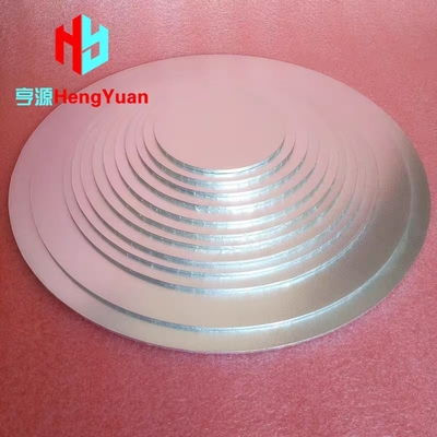 银色圆形翻糖蛋糕底托6-8-20寸木质转移板托盘模具烘焙纸托垫5mm