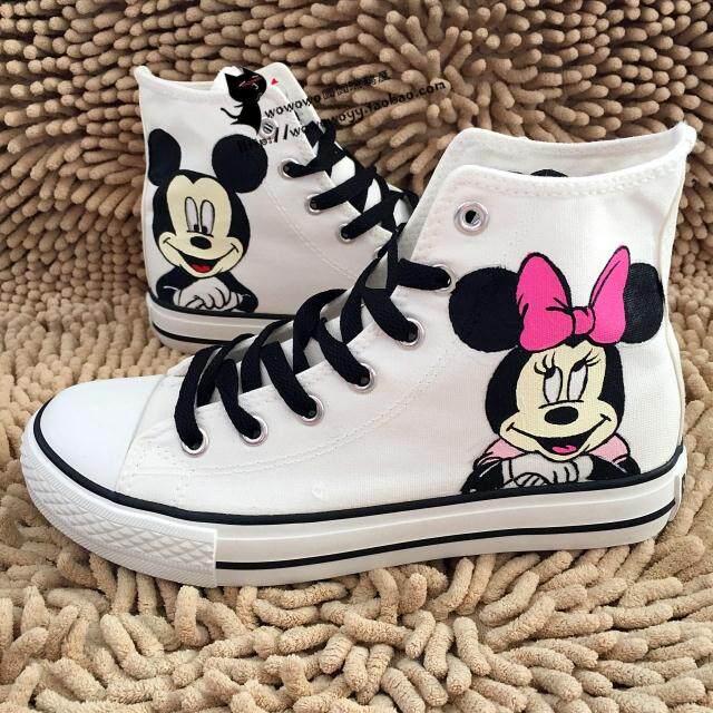 A birthday present Donald Duck Mickey Painted shoes lovely canvas shoe student DIY Graffiti Hand-painted shoes customizedin the Women's Shoes, Canvas shoes  category - from Buy2taobao.com to provide professional Taobao agent buy service