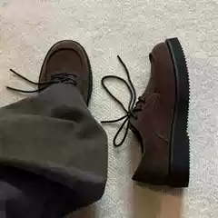 Derby shoes men's height increasing big toe shoes versatile trendy shoes suede leather shoes old money style loafers cleanfit shoes