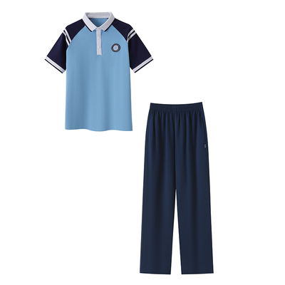 江西省九江市校服初中小学生班服幼儿园园服运动服夏季学院风套装