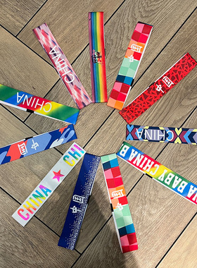 儿童国庆节学生运动会发带中国红色加油头带演出头巾助威表演配饰