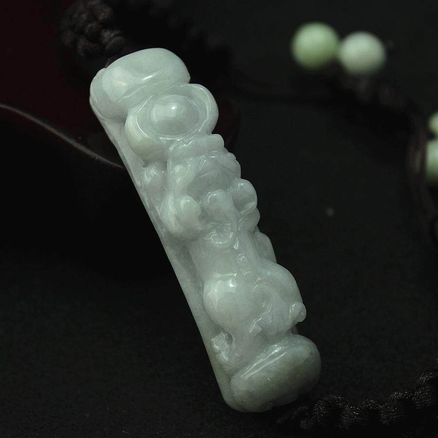 特价 缅甸天然翡翠A货玉器 糯种紫罗兰招财貔貅手牌翡翠手链 包邮