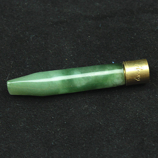 特价 天然缅甸翡翠a货玉器 冰糯种油青翡翠烟嘴 带滤嘴  包邮