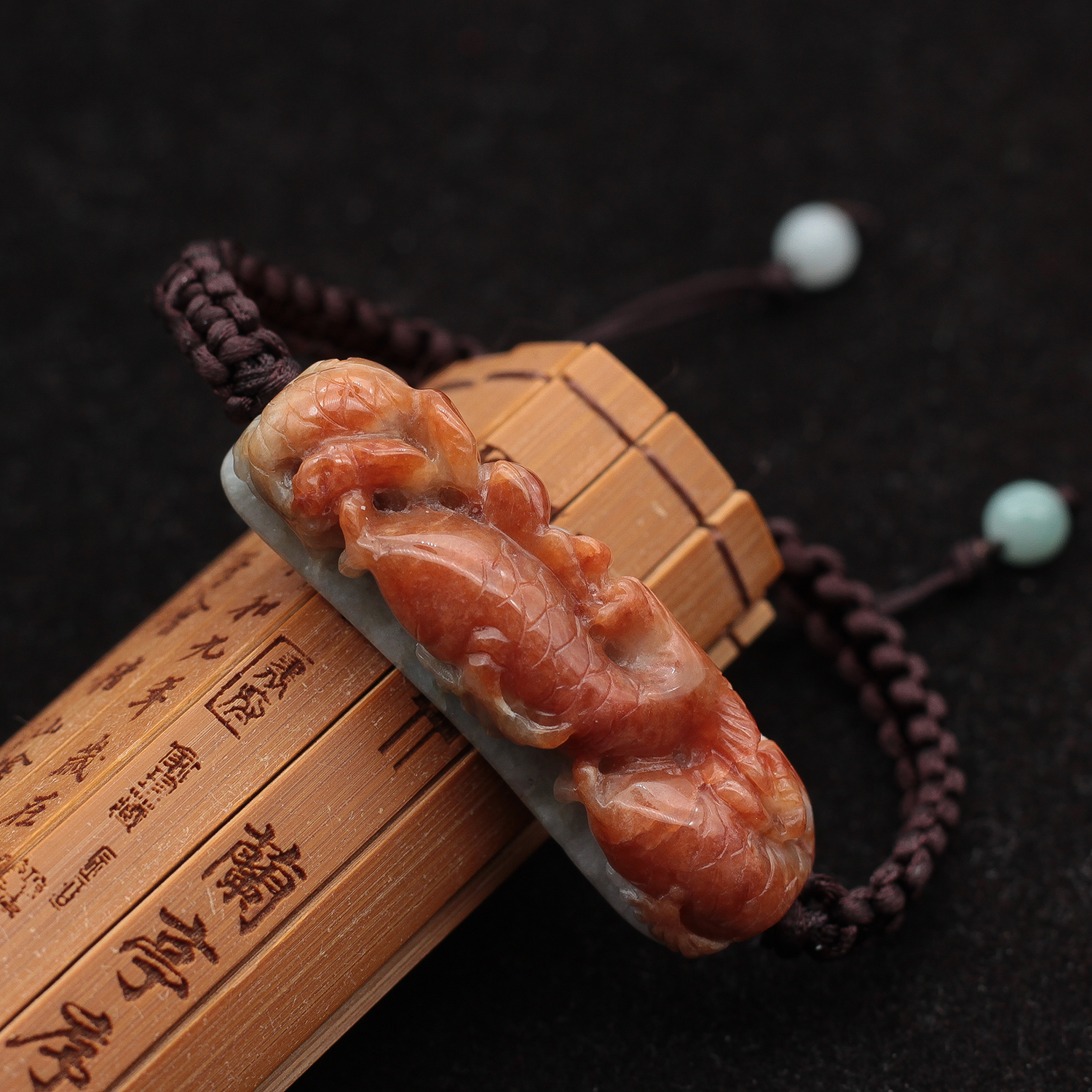 玉器老坑糯种年年有余手牌包邮