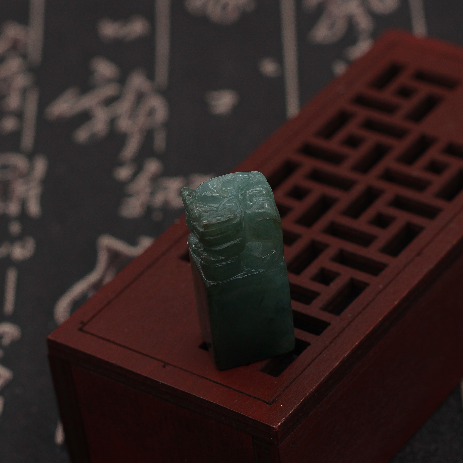 工厂直销 缅甸天然a货翡翠玉器 冰种油青招财貔貅玉玺小印章 包邮