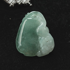 特价 天然缅甸A货翡翠玉器  老坑冰糯种福瓜福寿双全吊坠项坠包邮