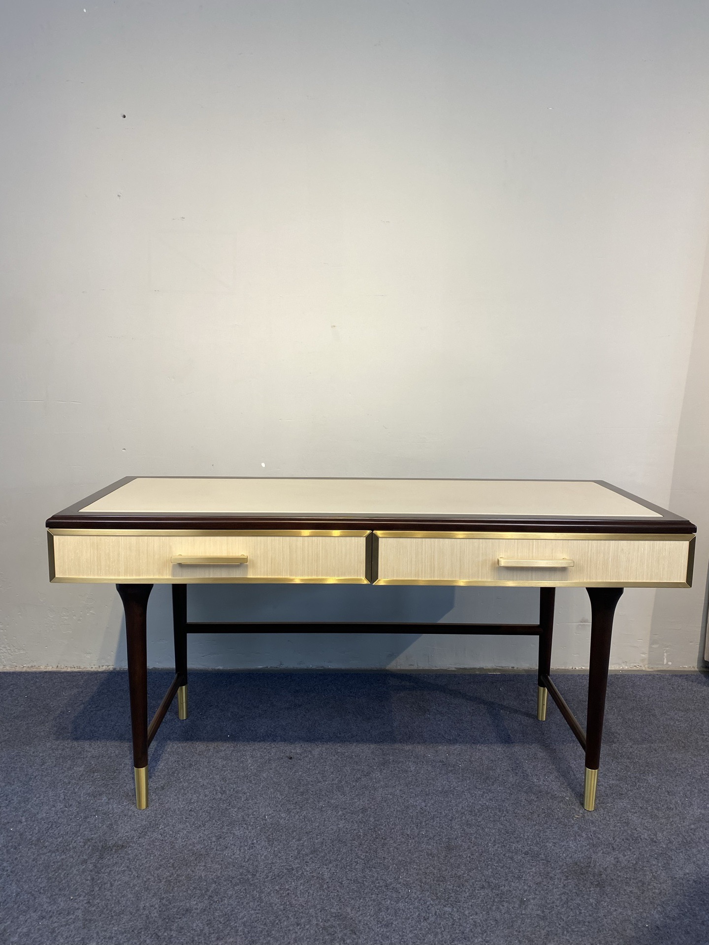 美式复古实木书桌