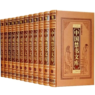 中国禁书文库图文版全套12册皮面精装 马松源主编线装书局正版中国古代禁毁小说名著文学作品集 孤本秘本藏书艳情言情小说神话小说