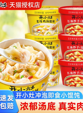 统一开小灶馄饨整箱鸡汤小混沌红油抄手云吞方便早餐冲泡即食水饺
