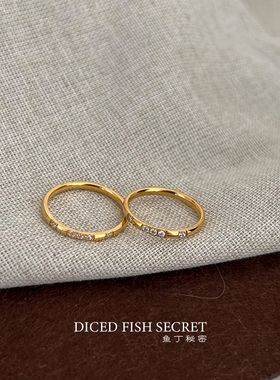 女钛钢轻奢钻戒戒指女