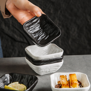 简约创意陶瓷餐碟餐厅家用商用高颜值好看的酱料碟子小吃配菜味碟