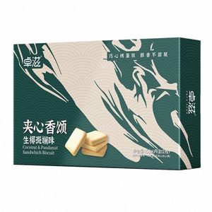 盒马代购卓滋夹心香颂150g生椰斑斓味独立小包装下午茶点心零食