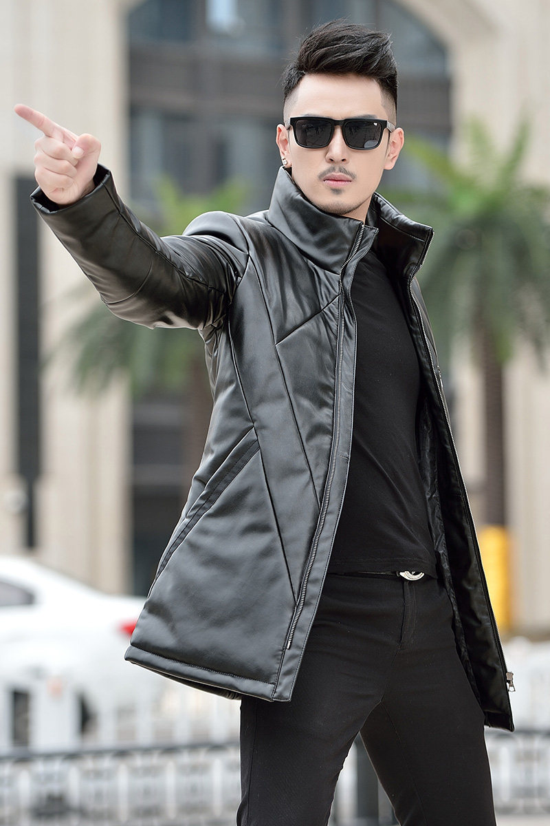 爆1812钱塘2020-2冬季男士长款皮衣商务立领羽绒服P370控价468,男装羽绒服,钱塘207-2