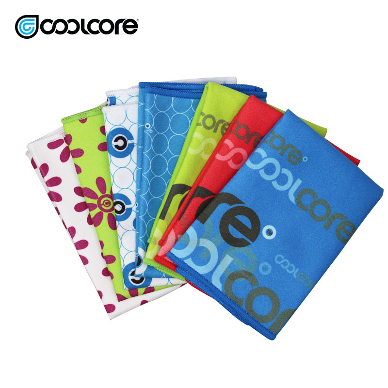 美国Coolcore绒面小方巾冷感运动毛巾吸汗速干冰感跑步手腕巾手帕