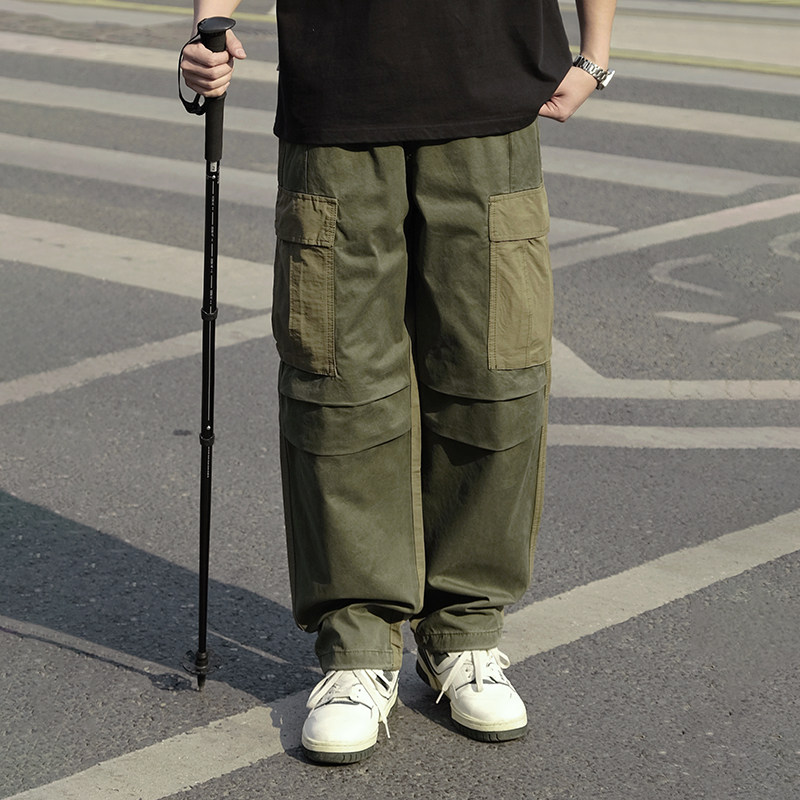 AB两面伞兵工装裤直筒宽松耐磨