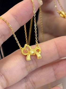 爆款vintage设计中古风小马蝴蝶结项链女本命年配饰