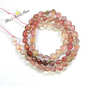 S16碧玺巴西 刻面心形 梨形 西瓜 彩宝散珠 DIY 特价 六小串之五