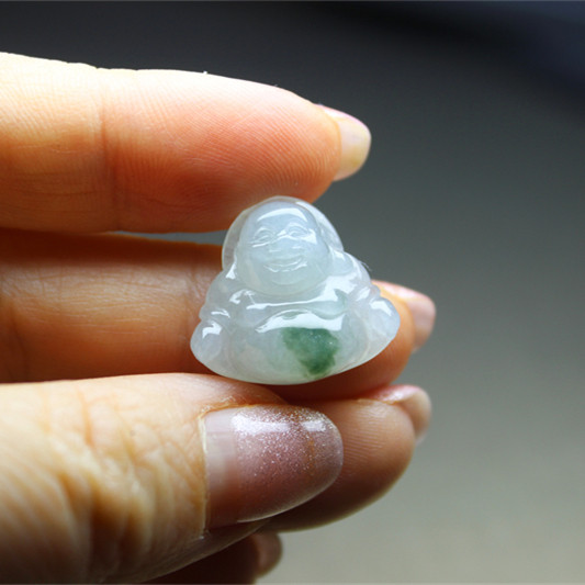 F29翡翠佛公冰糯证书福利礼物戒面吊坠挂坠现货爱丽丝珠宝店天然
