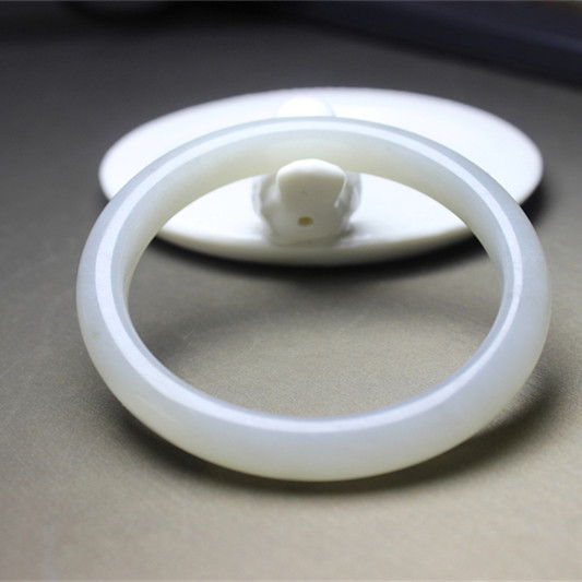 F76和田玉老和田玉镯子小圈口手镯手饰文玩保真胭脂灰高级感证书