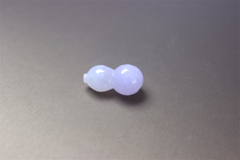 OO21翡翠吊坠葫芦紫色春带彩糯冰种吊坠挂坠男女佩戴礼物证书