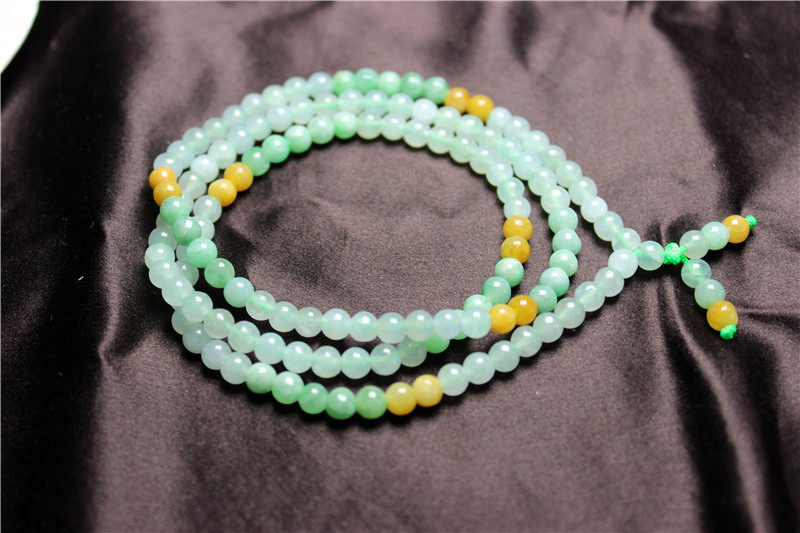 翡翠佛珠手串项链冰种玉石