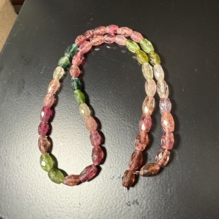 G515碧玺项链散珠刻面水桶珠高端棱柱德国工艺闪亮奢华独家秒发