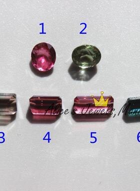 X19碧玺戒面镶嵌原材料1克拉左右蓝色全净玻璃体无瑕疵珠宝现货