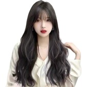 空气刘海全头套式 假发新款 潮流自然逼真蓬松大波浪长卷发2023新款