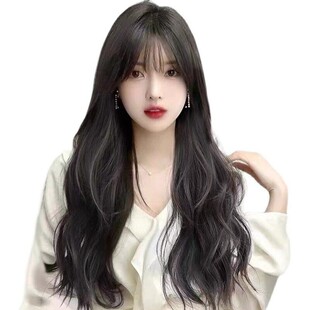 空气刘海全头套式 假发新款 潮流自然逼真蓬松大波浪长卷发2023新款
